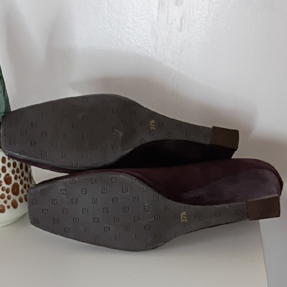 Gallo Handmade in Italy Purple Suede Wedge Shoes  EU 37½ US Women’s 7.5 Pumps - Picture 14 of 16